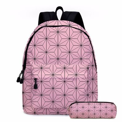 Anime Kamado Nezuko Rucksack Demon Slayer Schultasche Rosa Ca.40x17x30cm