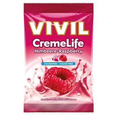 Vivil Creme Life Himbeere fruchtige Lutschbonbons zuckerfrei 110g