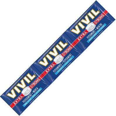Vivil Extra Strong Pastillen mit scharfem Pfefferminz zuckerfrei 75g