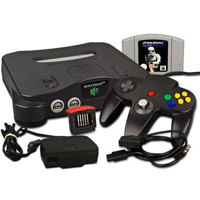 Nintendo 64 - N64 Konsole + Controller + Expansions PAK + STAR WARS Shadows