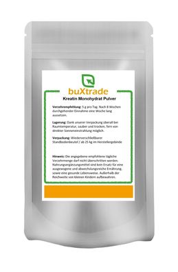 Kreatin Monohydrat Pulver 4x 500g