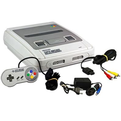 Original SNES - SUPER Nintendo Konsole + ALLE KABEL + Original Controller