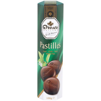 Droste Pastilles Dark Mint Crisp aus Zartbitterschokolade 85g