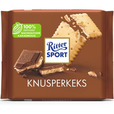 Ritter Sport Knusperkeks Butterkeks mit Milch Kakao Cremefüllung 100g