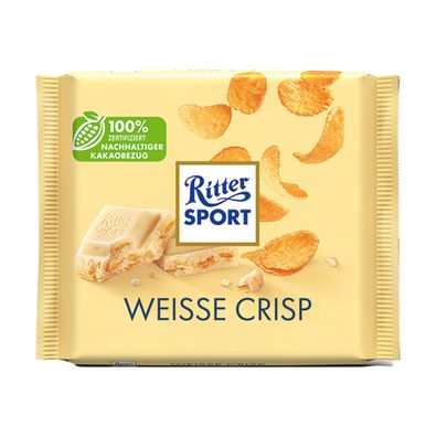 Ritter Sport Weisse Crisp mit Vanillegeschmack in Schokolade 100g