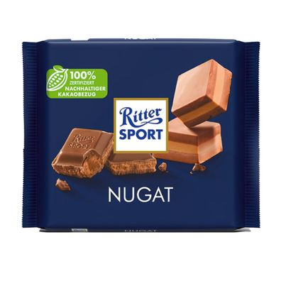 Ritter Sport Nugat Vollmilchschokolade mit Nugat Füllung 100g