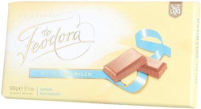 Feodora Tradition Tafel aus milder Edel Vollmilchschokolade 100g