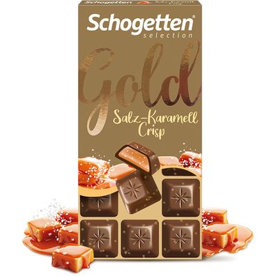 Schogetten Selection Gold Stück für Stück Salz Karamell Crisp 100g