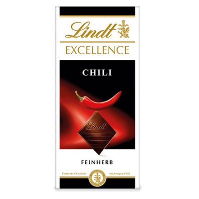 Lindt Excellence Chili Feinherbe Schokolade mit feuriger Chili 100g
