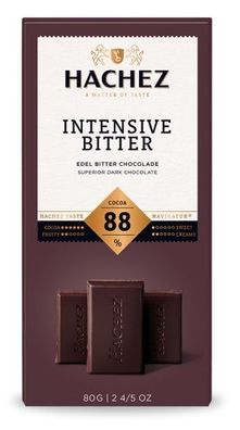 Hachez Schokolade Intensive Bitter mit 88% Kakao Füllung 80g