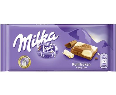 Milka Alpenmilch Schokolade mit weißen Kuhflecken 100g