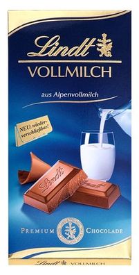 Lindt Alpenvollmilch extra fein der Tafelklassiker wiederverschließbar 100g