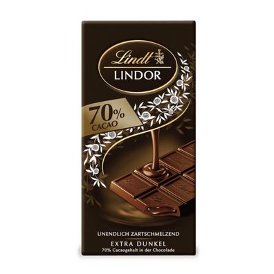Lindt Lindor Cacao mit zartschmelzende dunkler Schokolade 100g