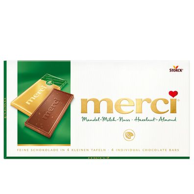Storck merci Mandel Milch Nuss einzeln verpackte Tafeln 100g