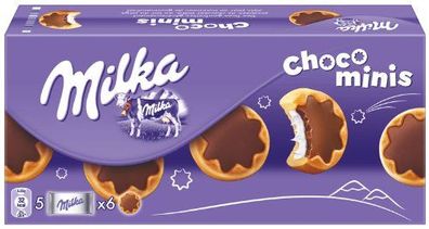 Milka Choco Mini Kekse mit leckerer zarter Milchcreme gefüllt 185g