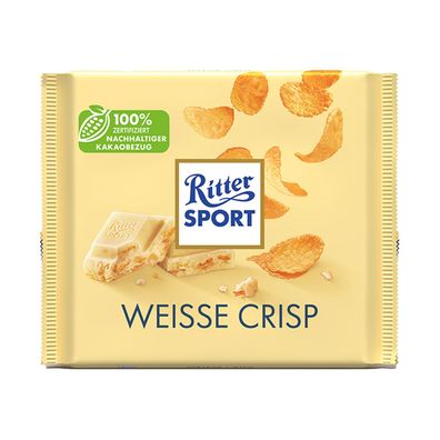 Ritter Sport Weisse Crisp mit Vanillegeschmack in Schokolade 250g