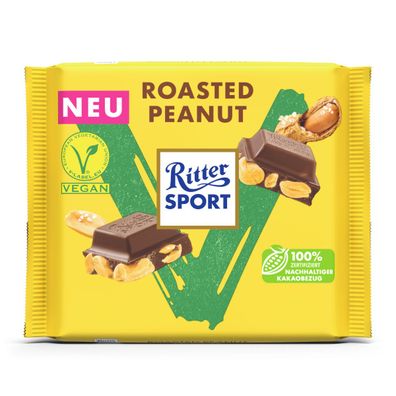 Ritter Sport Vegan Roasted Peanut Vegane Edition Schoko Tafel 100g