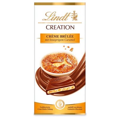 Lindt Creation Creme Brulee mit knusprigem Caramel in Schokolade 150g