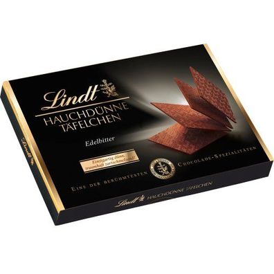 Lindt & Sprüngli Hauchdünne Täfelchen, Edelbitter, 125 g