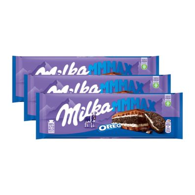 Milka Oreo Keks Schokolade aus Milchcreme und Oreo Keks 300g 3er Pack