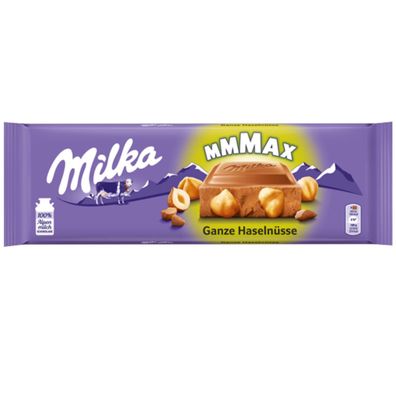 Milka Mmmax Ganze Haselnüsse Alpenmilch Schokolade XXL Tafel 270g