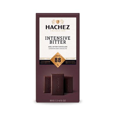 Hachez Tafel Feine Edel Bitterschokolade 88% 80g 5er Pack
