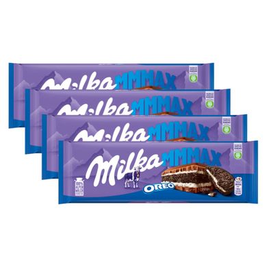 Milka Oreo Keks Schokolade aus Milchcreme und Oreo Keks 300g 4er Pack