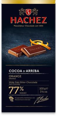 Hachez Cocoa dArriba Edelbitterschokolade mit Orange 100g 5er Pack