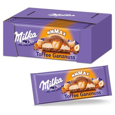 Milka Toffee Ganznuss mit Milchcreme mit Karamellnote 300g 12er Pack