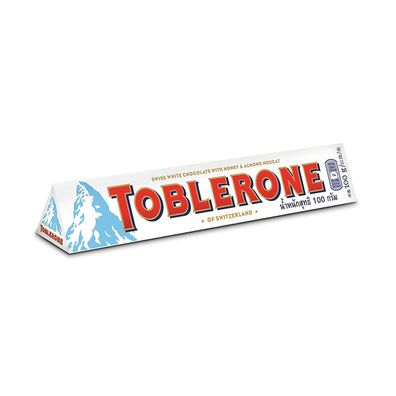 Toblerone White Schweizer Schokolade mit Honig Mandel Nougat 100g