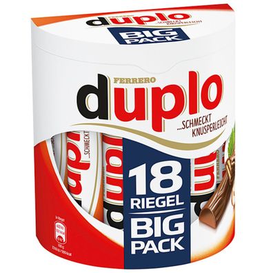 duplo Big Pack 18 Riegel mit Waffel Nugatfüllung und Schokolade 327g