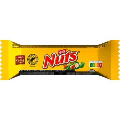 Nestle Nuts Schokoriegel mit Nuss Milchschokolade und Karamell 42g