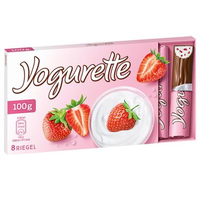 Yogurette Erdbeere Vollmilchschokolade mit Erdbeercreme 100g