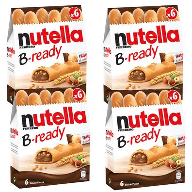 Nutella B Ready Waffel Haselnuss Brotaufstrich Füllung 132g 4er Pack