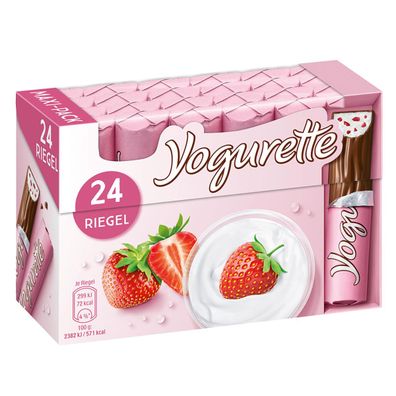 Yogurette Erdbeere Vollmilchschokolade mit Erdbeercreme 300g