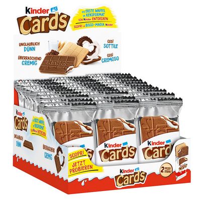 Ferrero Kinder Cards Waffel Spezialität mit Kakaocreme 30er Pack