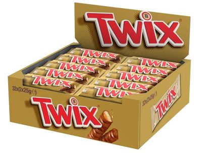 Twix Riegel Keks mit Karamell umhüllt von Schokolade 50g 32er Pack