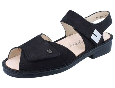 FINN Comfort Luxor Damen Sandale schwarz Buggy Nubukleder