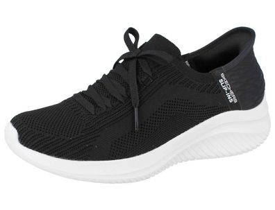 Skechers Ultra Flex 3.0 Damen Schlupfsneaker Slipper schwarz Textil vegan