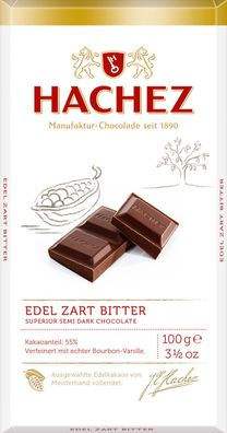 Hachez Edel Zartbitter Schokoladen Tafel ausgesuchter Kakao 100g