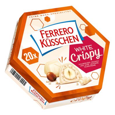 Ferrero Küsschen White Crispy mit weißer Schokolade und Crisp 172g