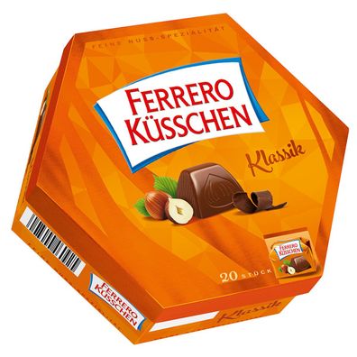 Ferrero Küsschen Geschenkverpackung 20 verpackte Pralinen 178g