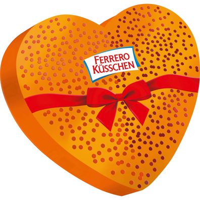 Ferrero Küsschen Herz Geschenkpackung in Herzform 14 Pralinen 124g