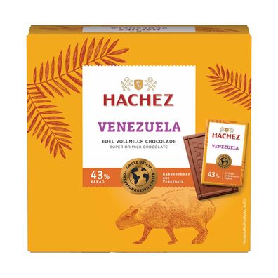 Hachez Ursprungstäfelchen Venezuela Edel Vollmilch Schokolade 165g