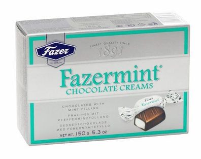 Fazermint Chocolate Creams Minzgefüllte Schokolade 150g 4er Pack