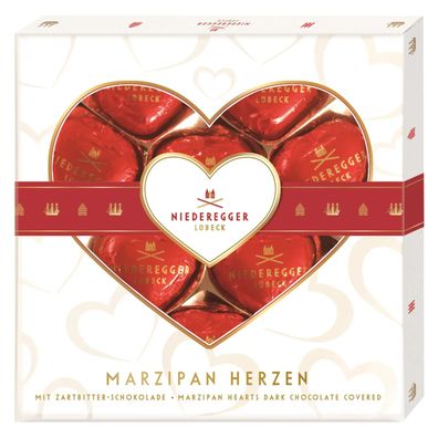 Niederegger Marzipan Pralinen Herzen mit Zartbitter Schokolade 125g