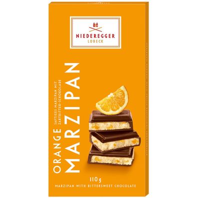 Niederegger Marzipan Tafel Orange Zartbitter Schokolade 110g