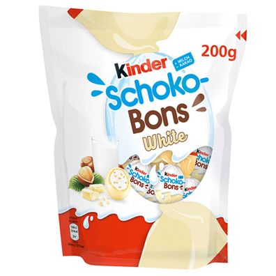 Kinder Schoko Bons White mit Milchcreme Füllung einzel gewickelt 200g