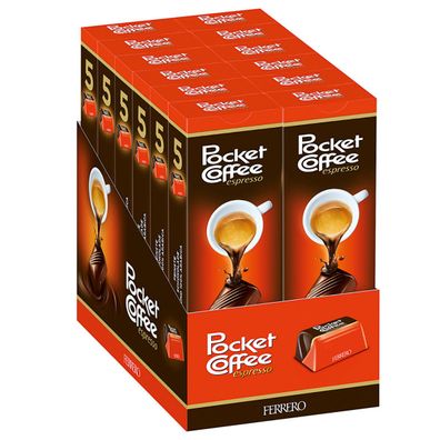 Pocket Coffee aus Vollmilch und Halbbitterschokolade 62g 12er Pack