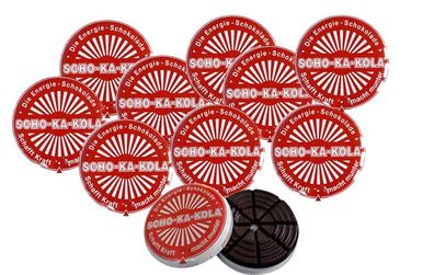 SCHO KA KOLA die Dose mit 16 Ecken Zartbitterschokolade 100g 10er Pack